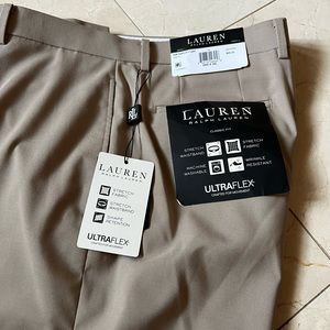 Ralph Lauren mens  tan classic fit men’s . ultra flex material.size 34x 34
